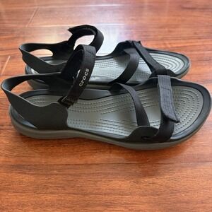 Crocs Swiftwater Webbing Slingback Sandals  Strappy Comfort Women's Size 10